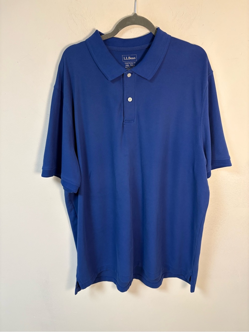 L.L. Bean Men’s Royal Blue Polo Shirt Short Sleeve XXL/T